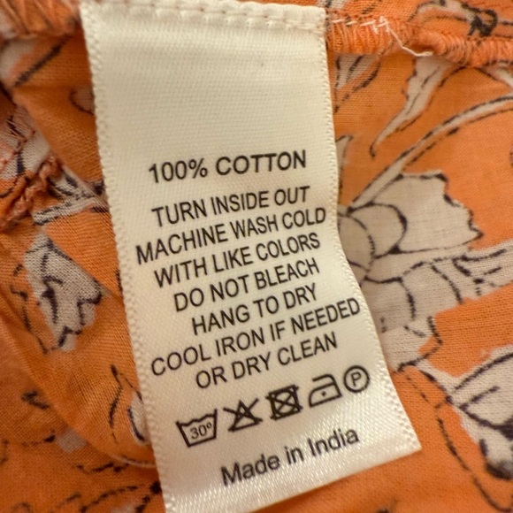 Anna Cate Floral Ruffle Mini Dress Orange White Size S - Picture 9 of 9